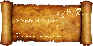 Árpád Roland névjegykártya