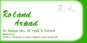 roland arpad business card